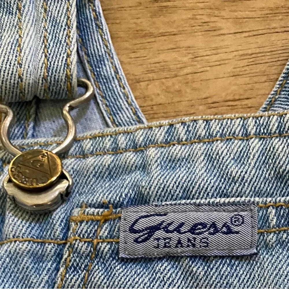 Vintage Baby Guess‎ Size 9 Months Cotton Denim Shortalls